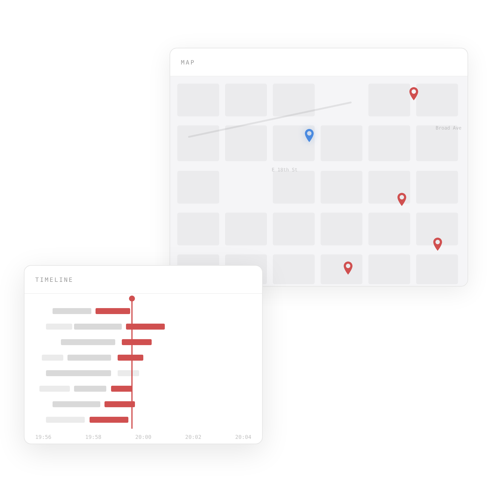 Map and timeline visualization